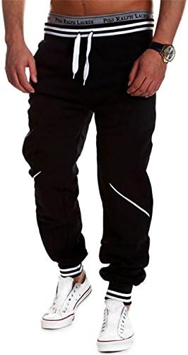 Mandaartins Men Pants Hip Hop Joggers Pants Male Trousers Mens Joggers Solid Pants Sweatpants Black XXXL