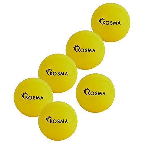 Kosma Set of 6 Wind Ball Cricket Ball | Soft Training Balls | Sports & Outdoors (Yellow) - Thumbnail 2