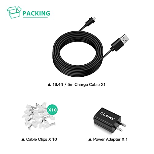 OLAIKE Weatherproof Power Micro USB Cable with Charger Adapter(1 Pack