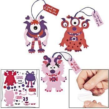 Valentine Monster Ornament Craft Kit (12 Count) Craft kit/VALENTINES DAY/