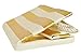 DII Durable Woven Striped Storage Bin Collapsible with Soft Rope Handles Reinforced with Metal Grommets, Large, 17x12x12, Gold