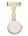 ShoppeWatch Nurses Lapel Pin Watch 24hr Military Time Analog FOB Infection Control Watch GoldTone NW-233