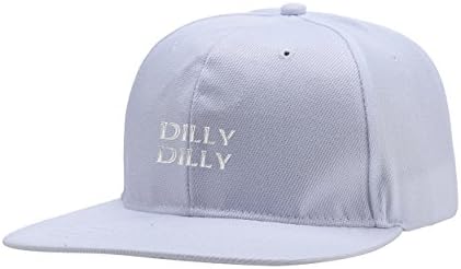 Guy-Hats Dilly Dilly White Embroidered Logo Adjustable Hiphop Hat Baseball Cap Onesize For Men