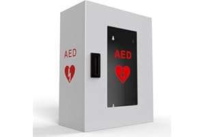 AED Cabinet Wall-Mounted - Universal Defibrillator Cabinet no Alarm - Mounted AED Box Defibrillator Enclosure - Outdoor or In
