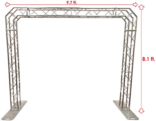Aluminum Truss Arch Kit 9.7ft Wide 8.1ft High Portable DJ Lighting System Bolts - Thumbnail 3