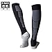 MIUCOO Football Sock Compression Socks Football Running Sport Gym Cale (Black)