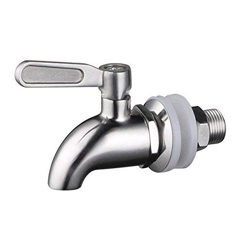 Stainless Steel Beverage Dispenser Faucet Tap Spigot Fits 5/8 inch Opening for Home Brew Barrel Fermenter Wine Beer Beverage Juice Dispenser (Beverage Dispenser Faucet)