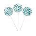 Swirl Lollipop Sucker - Bulk Individually Wrapped Pops - Candy Buffets, Graduation Parties, Anniversaries & Weddings, Aqua (Set of 24)