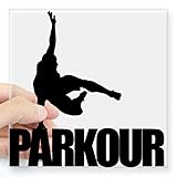 CafePress PARKOUR Square Sticker Square Sticker 3 x 3 - Standard Clear