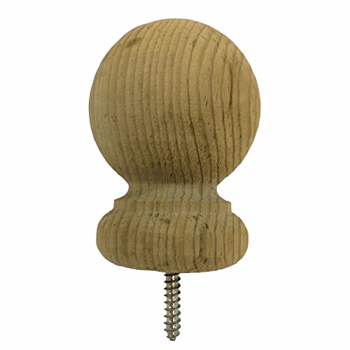 Small Pressure Treated Wood Ball Top 2.7" Finial for Fence and Deck Posts - Green