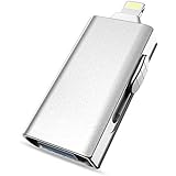 USB Flash Drive for iPhone, DULEES 32GB iPhone Photo Stick Lightning External Memory Storage for iPad iMac Android PC Backup Pictures Thumb Jump Drive (Silver)