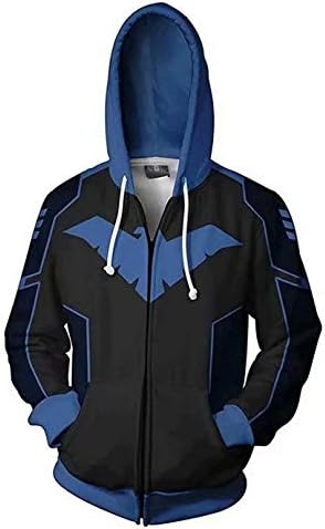 Greed Land Super Hero 3D Print Zipper Hoodie Sweatshirts Cosplay Costumes for Adult