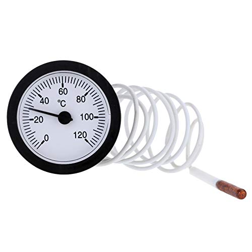 Dial Thermometer,yanQxIzbiu Dial Thermometer Capillary Temperature Gauge Water Oil Sensor Measuring Tool