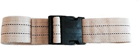 Pinstripe Gait Belt, Patient Transfer and Walking Gait Belt with Plastic Buckle for Caregiver, Nurse, Therapist, 54"