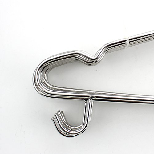 Zicome Set of 10 Stainless Steel Clothes Coat Shirt Pants Hangers - Heavy Duty Solid Hanging Hanger Organizer