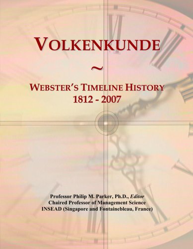 Volkenkunde: Webster's Timeline History, 1812 - 2007