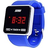 Readeel Fashion Touch Screen Digital LED Waterproof Sport Casual Wrist Watches Kids Watch Student Watch,Rose Red