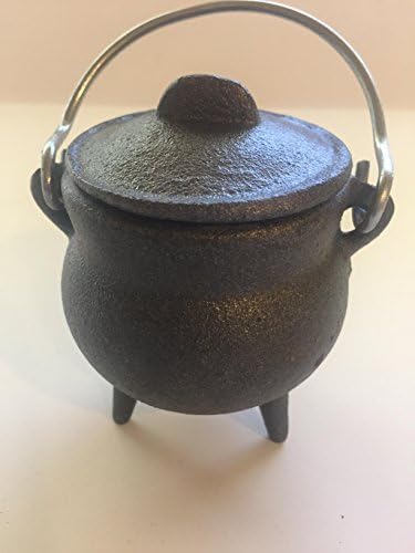 I Am Just A Plain but Cute little Cast Iron Cauldron 3 inches tall and 3 inches across it's the Perfect Size for your Alter.