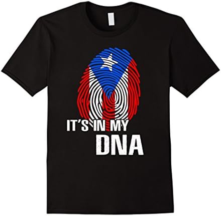 Mens It's In My DNA - Puerto Rico Pride T-Shirt Large Black