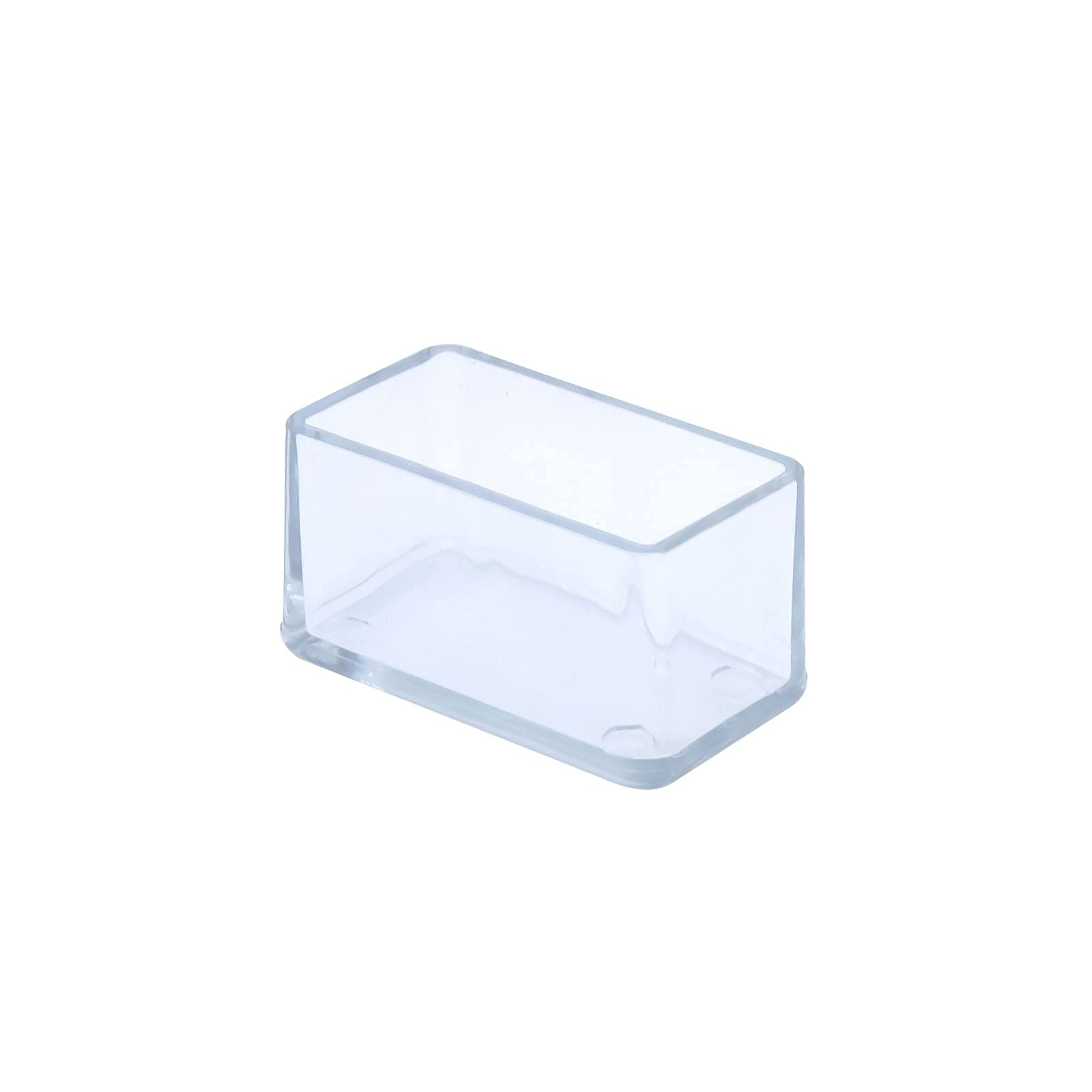 Flyshop 12PCS Chair Leg Caps PVC Furniture Floor Protectors Non-Scratch Rectangle Table Chair Leg Tips Caps, 13/16" x 1-9/16", 20 x 40mm, Transparent