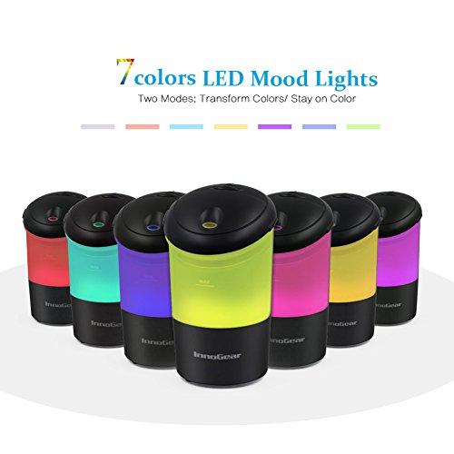 InnoGear USB Car Essential Oil Diffuser Air Refresher Ultrasonic Aromatherapy Diffusers with 7 Colorful LED lights for Office Travel Home Vehicle Beauty & Personal Care, Fragrance, Aromatherapy, Diffusers