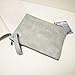 Hunputa Women Leather Handbag Clutch Evening Bag Simple Retro Envelope Package (Gray)