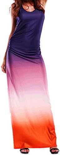 Long Dress, Kimloog Women Summer Sleeveless colorful Boho Evening Party Long Maxi Dresses Beach Sundress