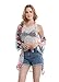 Women's Floral Chiffon Kimono Top - Ladies Sheer Flower 3/4 Sleeves Beach Cover Up for Bikini,Beachwear and Cardigan(White&Red,XL)