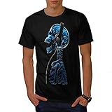 Skeleton DJ Headphone Music Bone Men NEW L T-shirt | Wellcoda