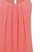 Plus Size High Neck Pleated Top Coral Size 3XL