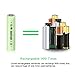 uxcell 4 Pcs 1.2V 300mAh AAA Ni-MH Battery Rechargeable Batteries Button Top for LED Flashlight Headlamp