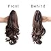 Beauty Angelbella Curly Ponytail Extension 14 Inch, Synthetic Short Curly Wave Claw Clip Ponytail Hairpieces for Women Dark Brown