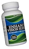 Enhanced Vision Support - All Natural Herbal Eye Supplement for Eyesight Improvement and Vision Support. Includes Lutein, Bilberry Zeaxanthin and Beta Cerotene - 60 Capsules.