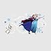 RoomMates RMK2738GM: Frozen Custom Headboard Featuring Elsa, Anna & Olaf Peel and Stick Giant Wall Decals, Blue