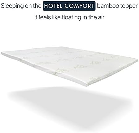 2 Inch Memory Foam Mattress Topper Bamboo Queen Twin King Cool Orthopedic Firm Gel Infused Cooling Natural Topper (QUEEN)