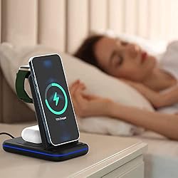 Foldable Wireless Charging Station, 3 in 1 Fast