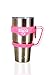 ! Pink handle cup for 30 oz YETI rambler tumbler fits also RTIC SIC and more stainless steel mug anti slip no spills comfort grip holder with a secure travel clip by ZAPA Get your's NOW