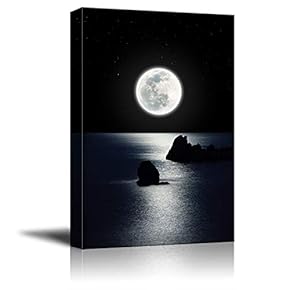 Canvas Wall Art Beautiful Landscape Water Reflection Painting Artwork for Home Prints Framed - 12x18 inches