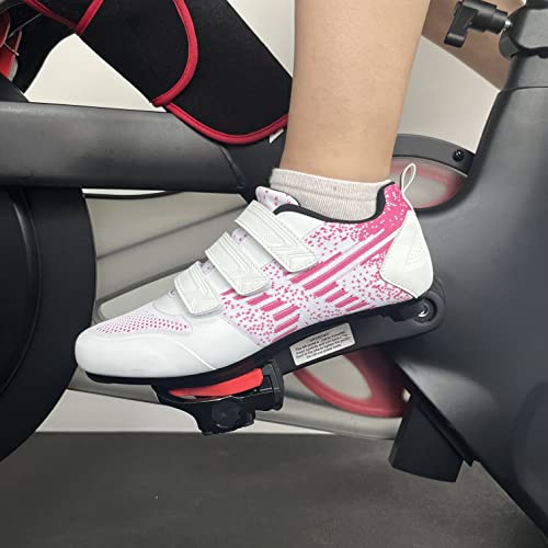 Unisex Indoor Outdoor Cycling Shoes Compatible with Pelaton and