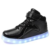 CIOR Kids Boy and Girl's High Top Led Sneakers Light Up Flashing Shoes For Christmas Gift(Toddler/Little Kid/Big Kid)