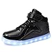 CIOR Kids Boy and Girl's High Top LED Sneakers Light Up Flashing Shoes(Toddler/Little Kid/Big Kid)