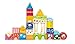Hape Fantasia Block Castle Award Winning Wooden Castle Building Block Stacking Toy, Unique Shaped Building Block Set, Rainbow Stacking Toy with Patterns