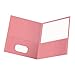 Oxford Twin-Pocket Folders, Textured Paper, Letter Size, Pink, Holds 100 Sheets, Box of 25 (57568EE)