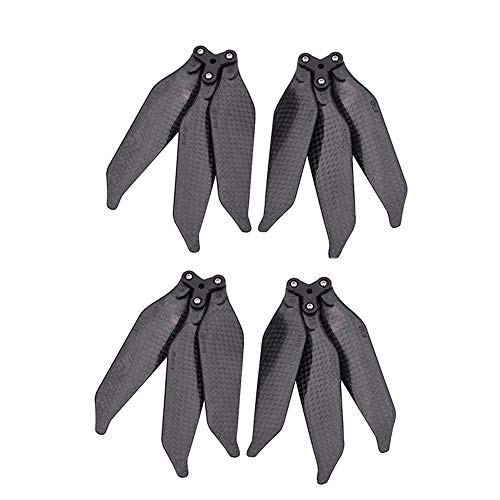 Amaping 2 Pairs Low-Noise Advanced Full Carbon Fiber Propellers 3-Blade for DJI Mavic Pro Drone Noise Cancellation Gadgets Fixture (Black Carbon Fiber) - Thumbnail 3