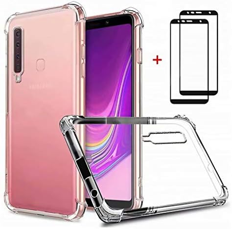 Samsung Galaxy A7 2018 Case, DYGG Case Soft TPU Silicon Transparent Shockproof Bumper with [2*Tempered Glass Screen Protector]