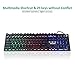 Wired Keyboard-104 Keys Ergonomic Mechanical Feeling Keyboard with 12 Multimedia Keys, Spill-Resistant Design, Suitable for Working and Everyday Usage, Compatible with PC & Mac System RECCAZR