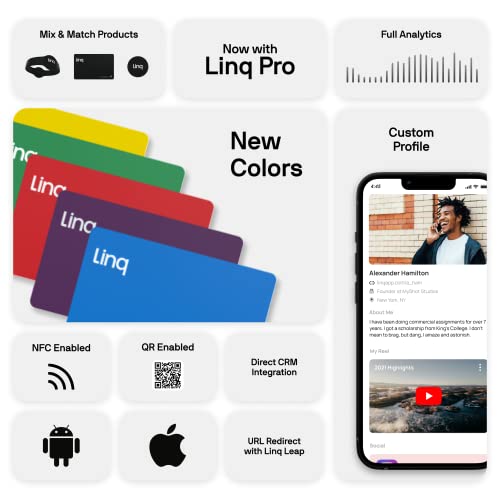 Linq Digital Business Card Smart NFC Contact and Networking Card