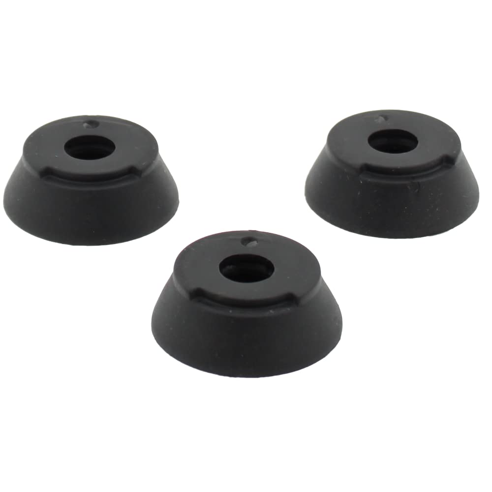 Lifeswonderful Set of 3 Replacement Screw-in Rubber Cane Tips Feet Suitable for Hurrycane Freedom Edition Walking Sticks