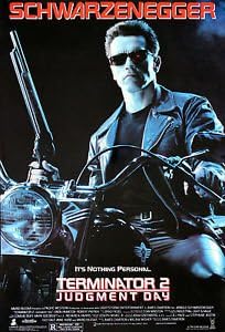 "TERMINATOR 2; JUDGEMENT DAY" - Arnold Schwarzenegger. Movie Poster - Poster Size : Super A1