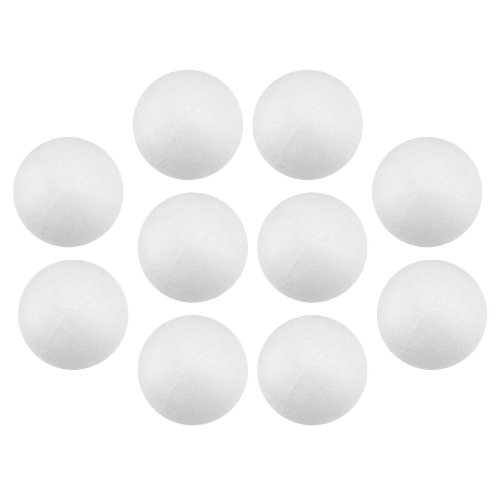 10 Pcs White Balls- Christmas Decoration Balls Round Craft Ball Solid Balls Art Decoration Balls Supplies for Christmas, Craft, Household, School Projects (7cm)